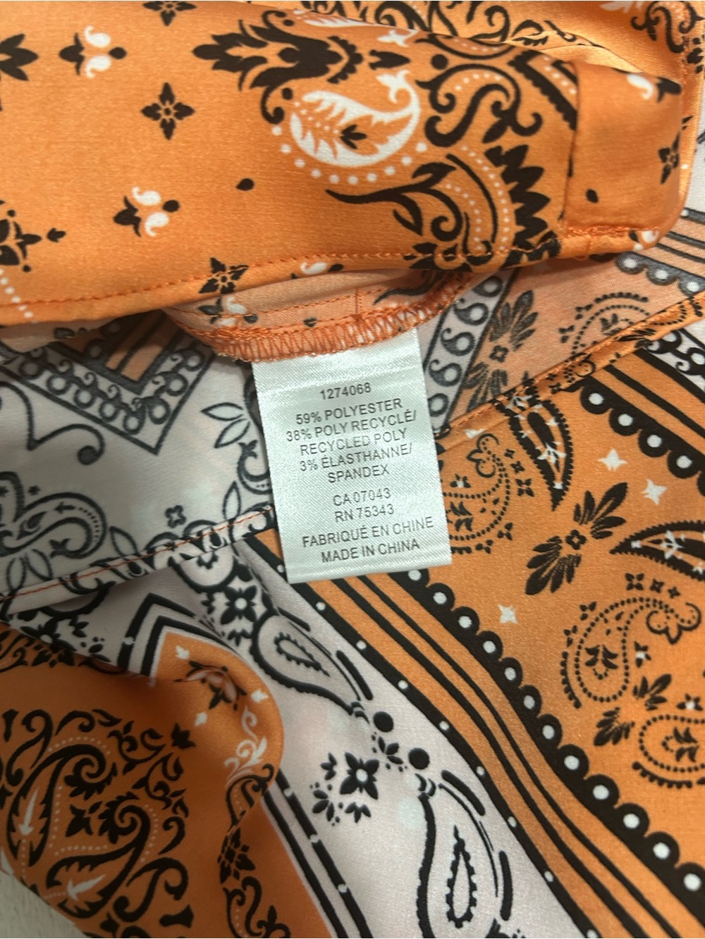 Boho Rachel Zoe paisley bandana print top - Picture 7 of 7